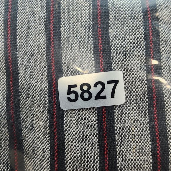 Womens Anne Klein II Linen Shirt Red Black Striped Button-Up Long Sleeve Size 4 - Picture 10 of 10